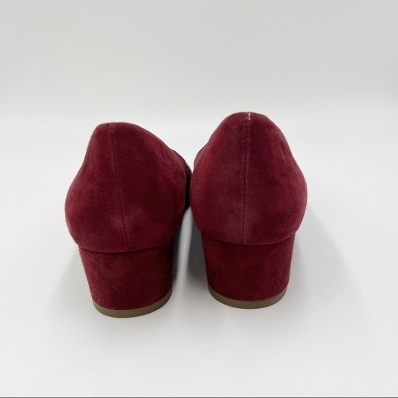 Taryn Rose Womens Size 5 Babe Metallic Suede Leather Wine‎ Plum Fig Pumps Heels - Picture 7 of 14